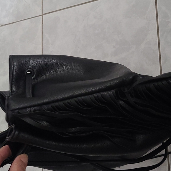 Victoria's Secret Drawstring Faux Leather Backpack - Picture 10 of 15